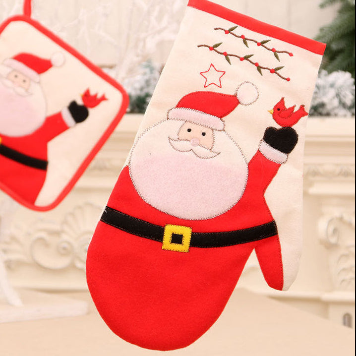 Christmas Insulated Santa Oven Mitts
