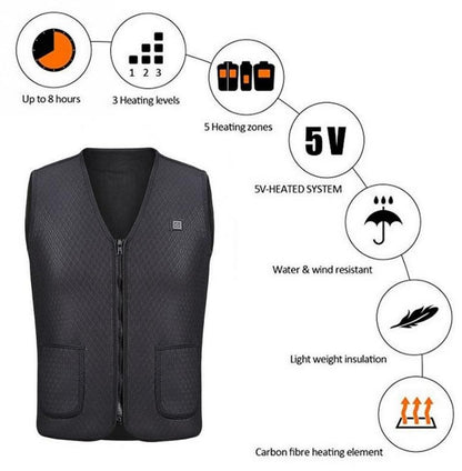 Stay warm through harsh winters with our Heated Carbon Fiber Winter Vest, engineered for superior thermal performance. 