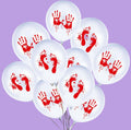 Set the scene for a spine-chilling celebration with these Halloween Party Bloody Balloons. Each pack includes 10 striking balloons splattered with realistic blood-like patterns, perfect for adding a daring, eerie touch to your party decor.