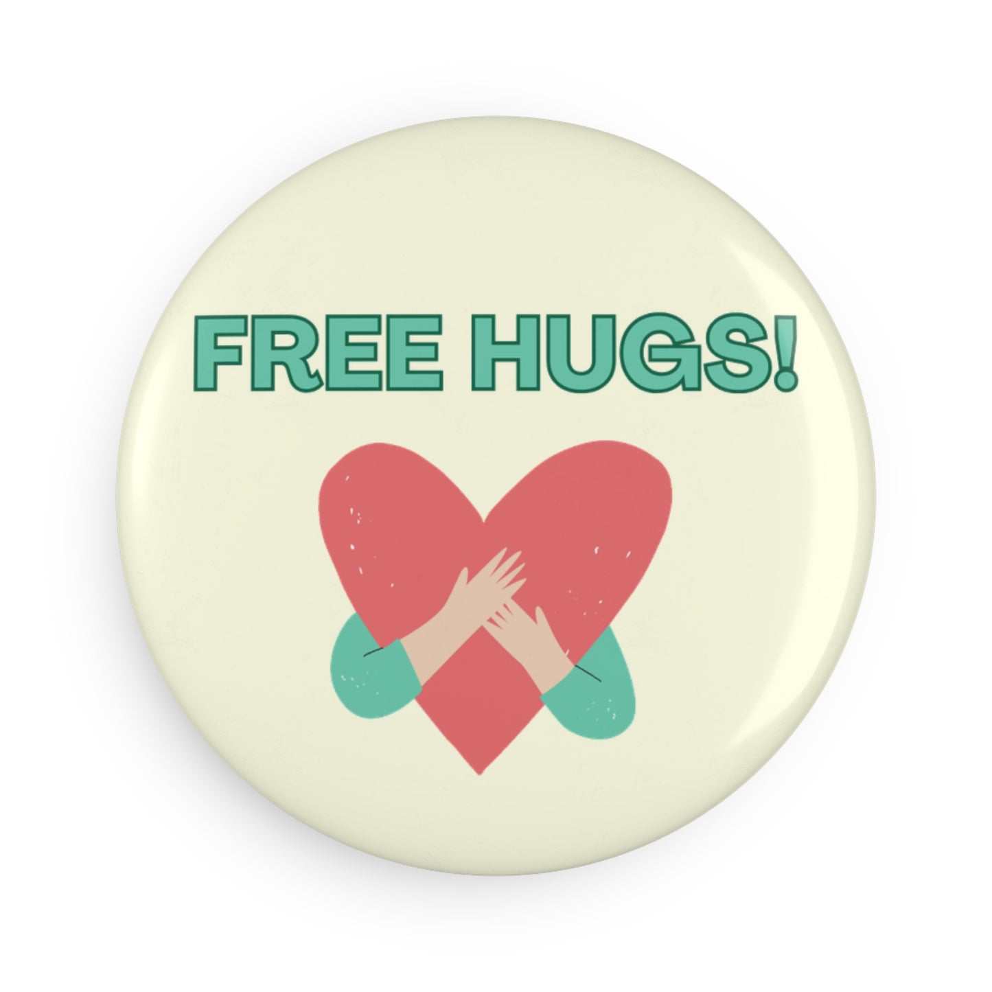 Express kindness effortlessly with the Round Free Hugs Button Magnet. This cheerful magnet spreads warmth and positivity wherever it’s placed, making it a perfect reminder to share compassion daily.