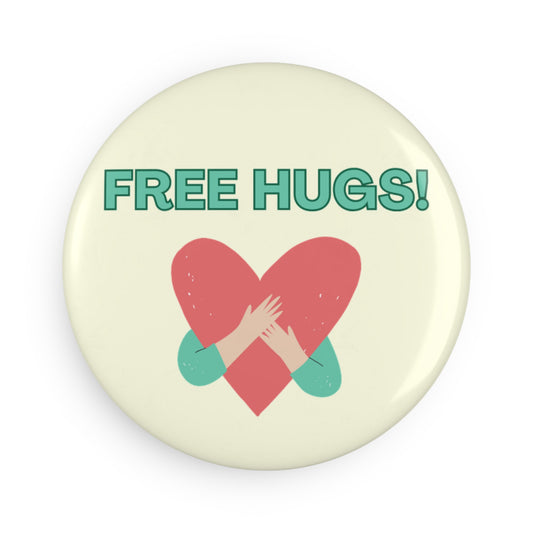 Express kindness effortlessly with the Round Free Hugs Button Magnet. This cheerful magnet spreads warmth and positivity wherever it’s placed, making it a perfect reminder to share compassion daily.