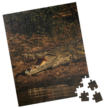 Unleash your adventurous spirit with our Crocodile Puzzle! Featuring 110-1014 pieces, this puzzle will challenge your mind and take you on a wild journey. With its unique crocodile design, it will keep you entertained for hours. Get ready to solve the challenge and conquer the crocodile!