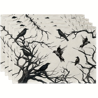 Halloween Black Crow Insulated Placemat