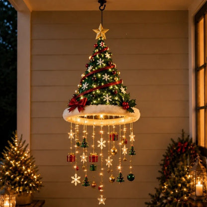 Hanging LED Lighted Christmas Santa Hat