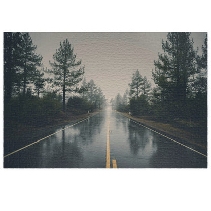 Embark on an adventurous journey with our Misty Rainy Road Trip Puzzle! With 110 to 1014 pieces, this challenging puzzle will keep you on the edge of your seat as you piece together a beautiful highway scene in the midst of a storm. Unleash your inner risk-taker and conquer this puzzle today!