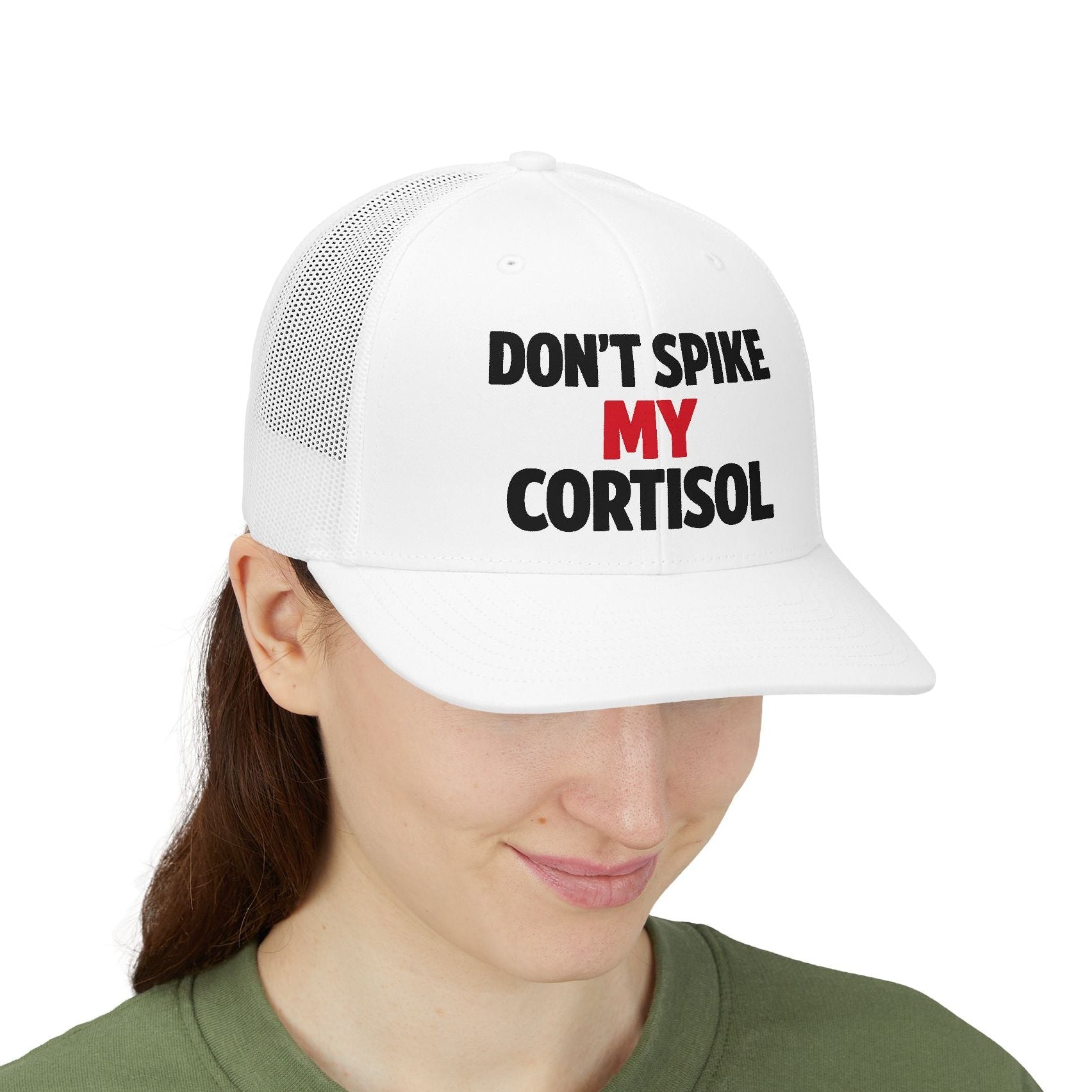 Adjustable "Don’t Spike My Cortisol" Snapback Pre-curved Cap