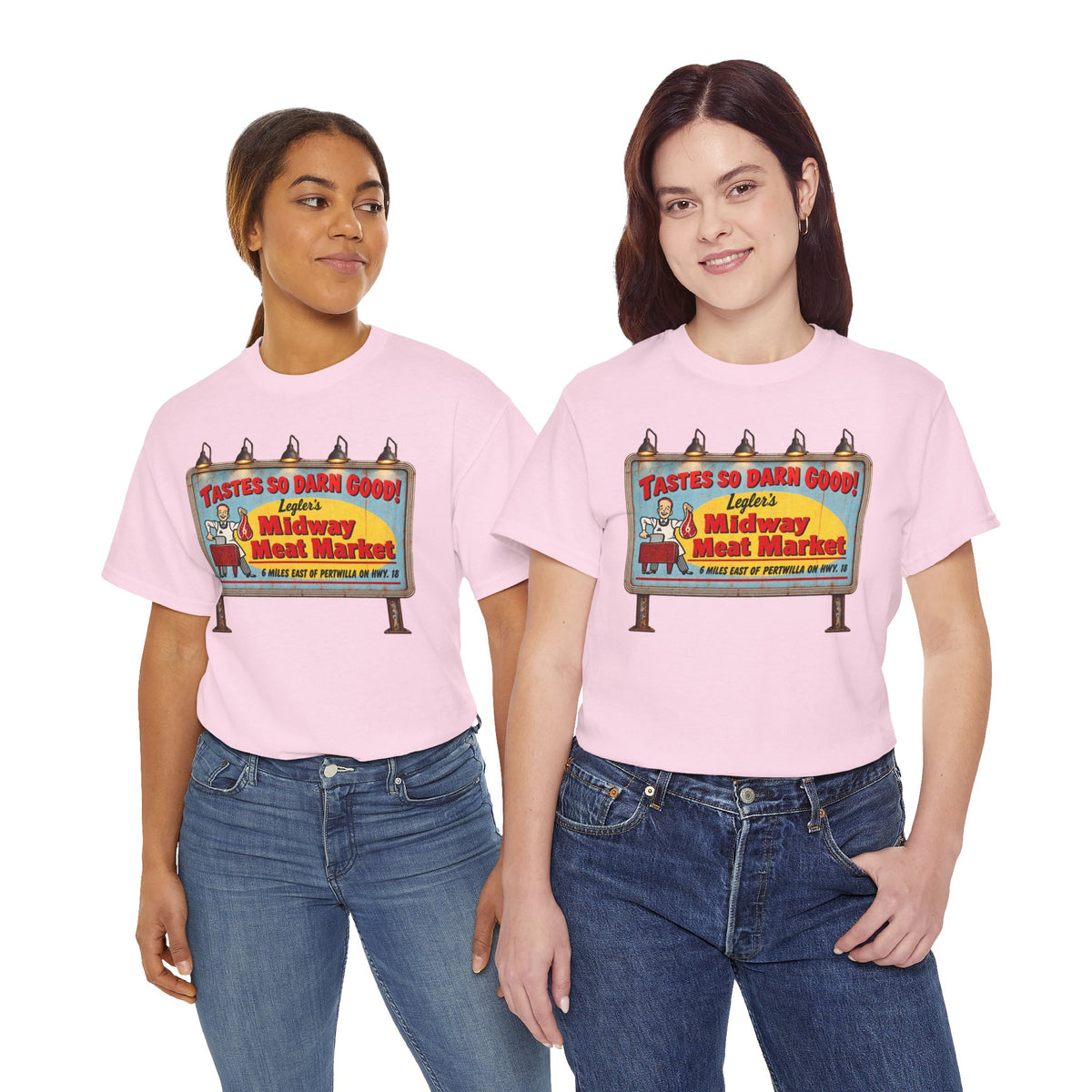 Jeepers Creepers Inspired Vintage Midway Meat Market Billboard  Cotton T-Shirt