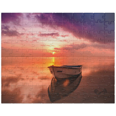 Escape the stress of everyday life and immerse yourself in the beauty of this Lake Boat Sunset Puzzle. With 110 to 1014 pieces, this puzzle will provide hours of relaxation and satisfaction as you piece together the vibrant sunset scene. 