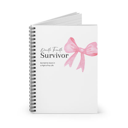 The Double Trouble - Double Mastectomy Journal is a compassionate companion designed to support those navigating the journey of a double mastectomy. This journal offers a safe space to document emotions, milestones, and reflections, helping users process their experience with clarity and strength. 