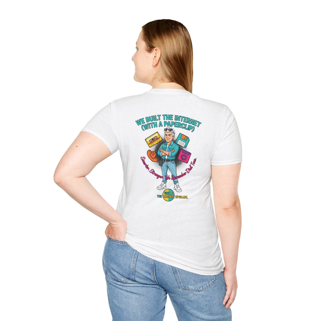 Retro Tech  "We Built the Internet With a Paperclip" Lightweight Comfortable Tee