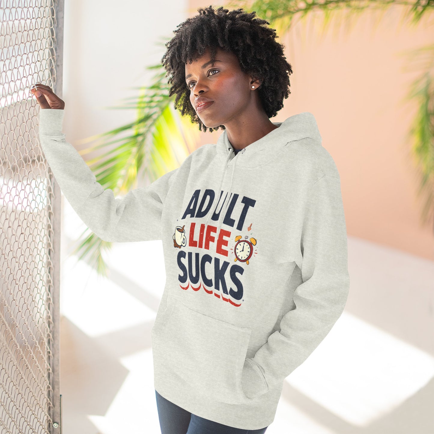 Funny "Adult Life Sucks" Pullover Hoodie