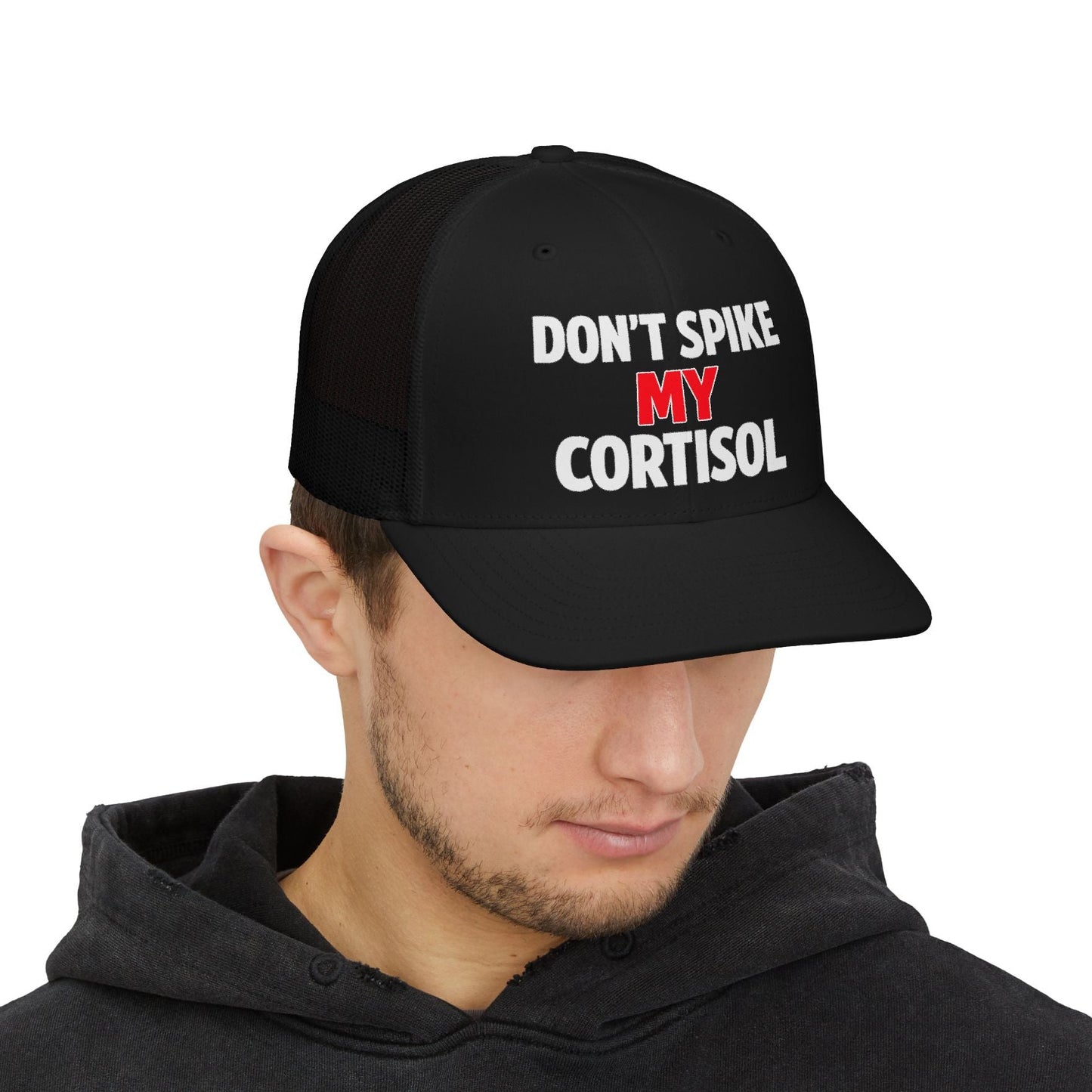 Adjustable "Don’t Spike My Cortisol" Snapback Pre-curved Cap