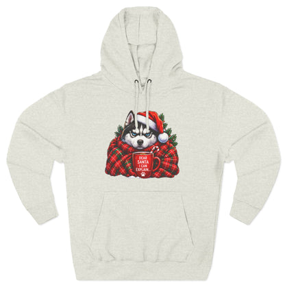 Santa I Can Explain Christmas Dog Thick Pullover Hoodie
