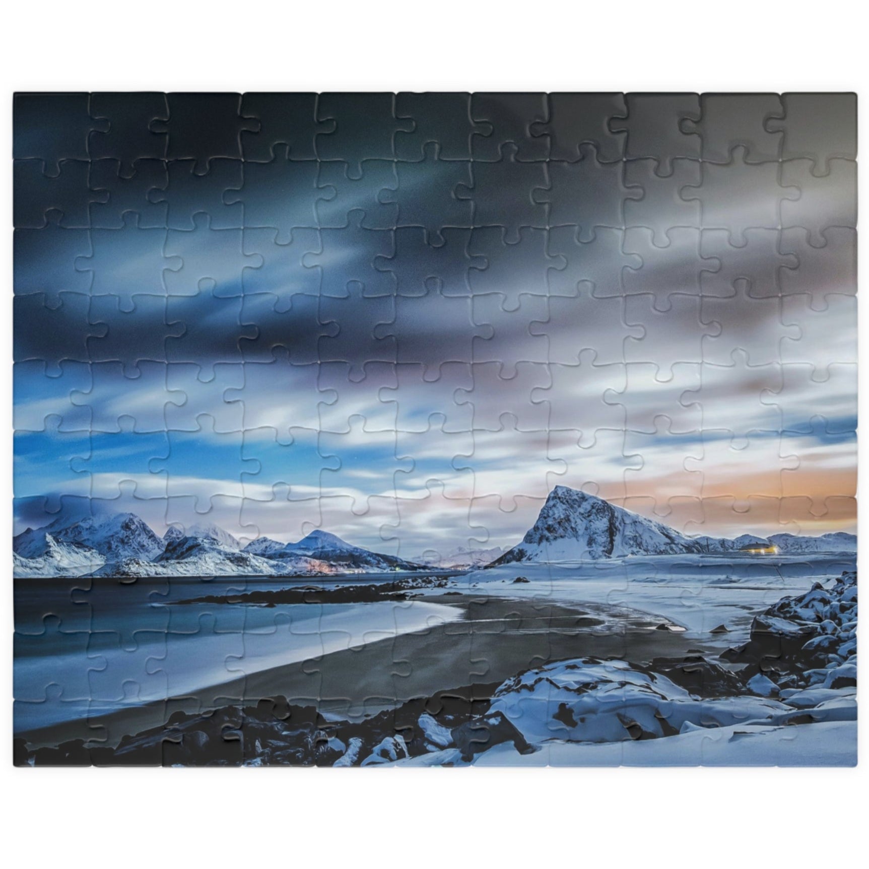 Indulge in the ultimate luxury with our Frozen Mountain Lake Puzzle. With 110 to 1014 pieces, this puzzle features a breathtaking mountain lake scene that will transport you to a serene world of nature. Perfect for challenging your mind and creating a stunning piece of art.
