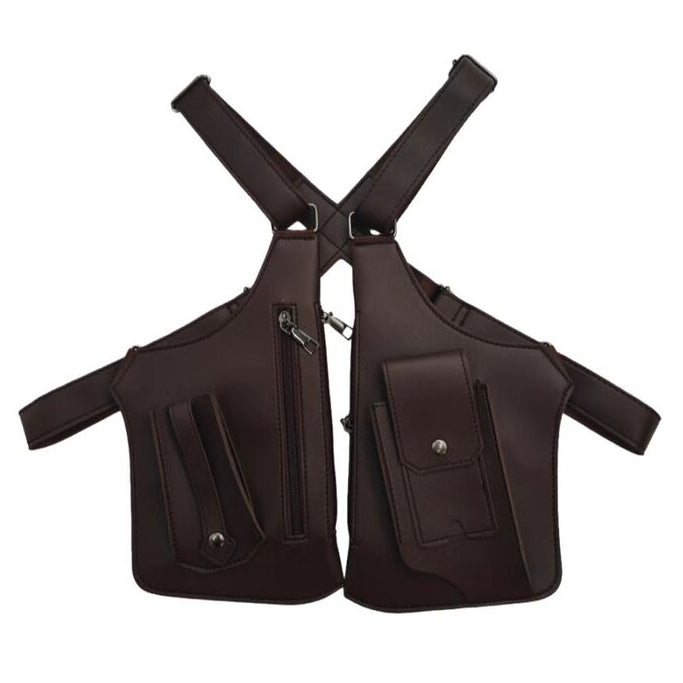 Double Strap Anti-Theft PU Leather Chest Bag
