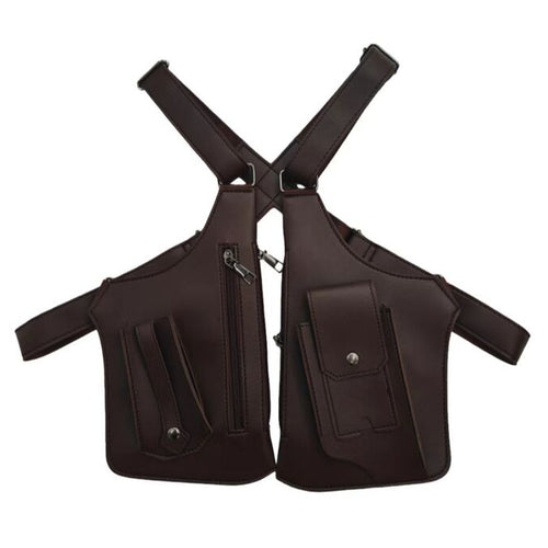 Double Strap Anti-Theft PU Leather Chest Bag