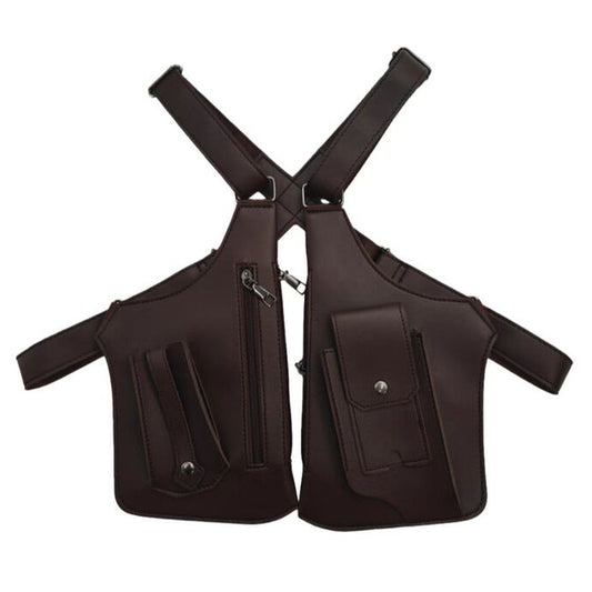 Double Strap Anti-Theft PU Leather Chest Bag