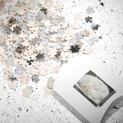 Discover the beauty of nature with our Sleeping White Fox Puzzle! This puzzle features a stunning image of a peaceful white fox, and is available in 110 to 1014 pieces. Piece by piece, you'll feel a sense of accomplishment as you bring this majestic creature to life. Perfect for animal lovers and puzzle enthusiasts alike!