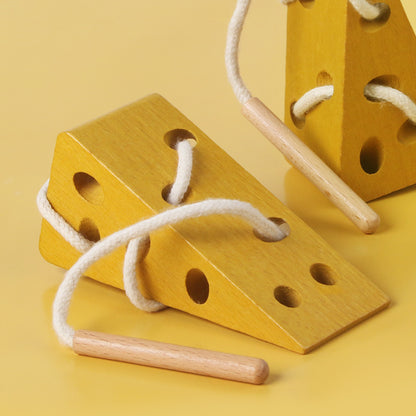 Wooden Montessori Puzzle Threading Educational Toy