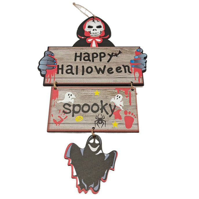 Hanging Halloween Wooden Sign Decorations