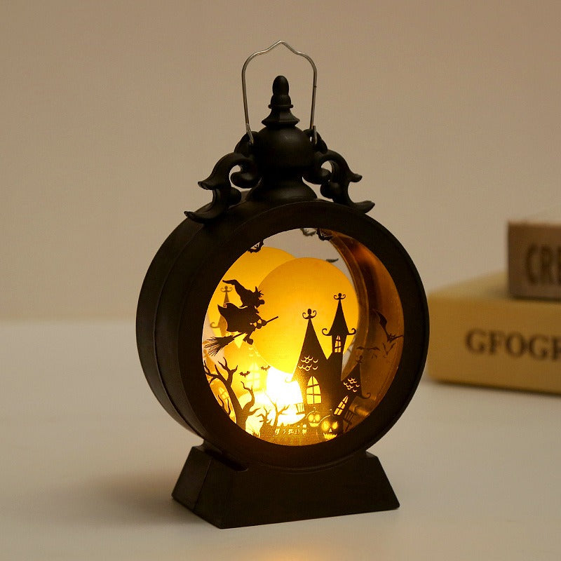 Portable Retro Halloween Decorative LED Wind Lanterns