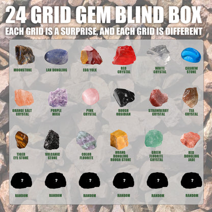 24 Grid Healing Crystals & Gemstones Gift Box