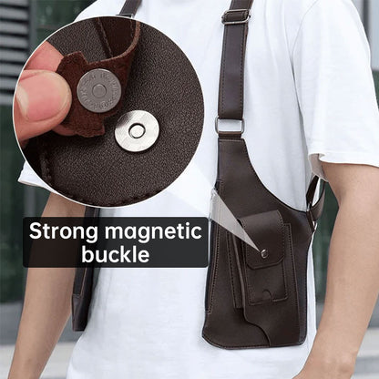 Double Strap Anti-Theft PU Leather Chest Bag