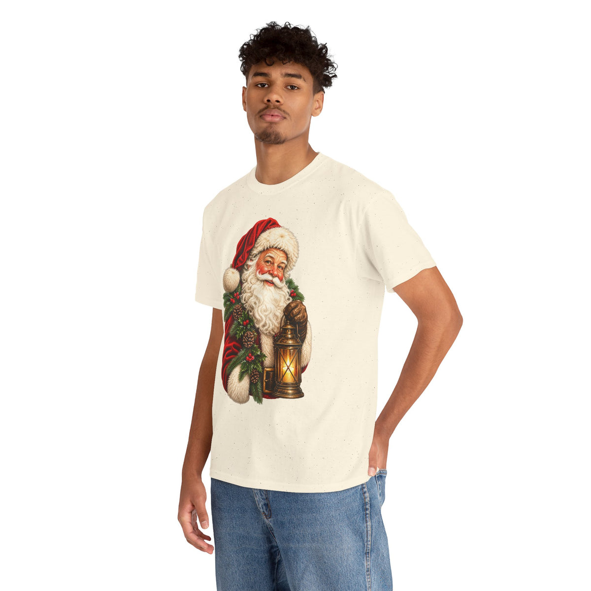 Vintage Style Santa Claus Comfortable Cotton T-Shirt