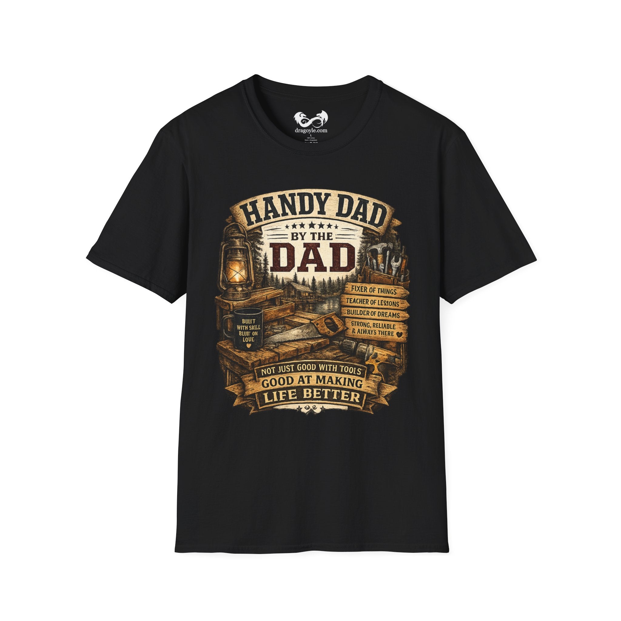 Handyman Dad Making Life Better Comfortable Cotton Graphic T-Shirt