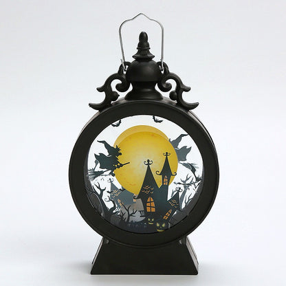 Portable Retro Halloween Decorative LED Wind Lanterns
