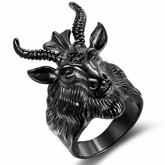 Make a bold statement with the Halloween Gothic Goat Ring, a daring accessory that blends dark mystique with edgy style. Crafted to captivate, this ring channels gothic vibes perfect for those who embrace their rebellious side.