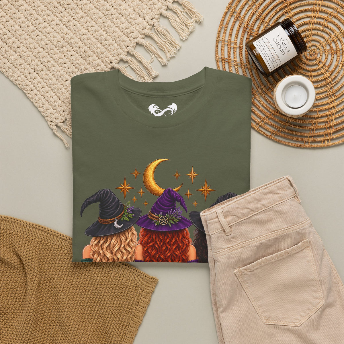 The Practical Witch Sisters Halloween Cotton T-Shirt