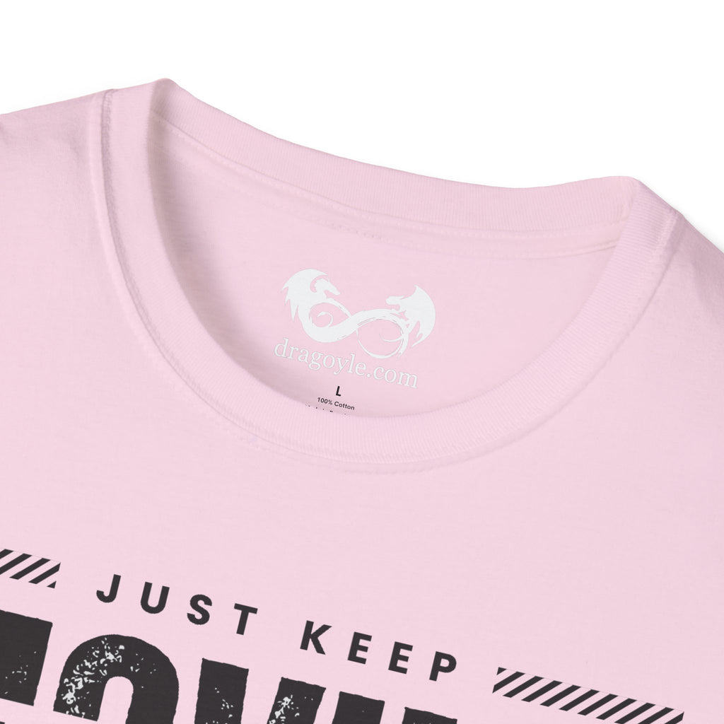 This unisex t-shirt is a canvas for self-expression, crafted for those who embrace resilience. With the phrase "Just Keep Moving Forward - Cancer Survivor" emblazoned across the chest, it celebrates strength and spirit.