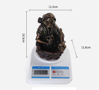 Nordic Skull Ghost Halloween Resin Backflow Agarwood Incense Burner
