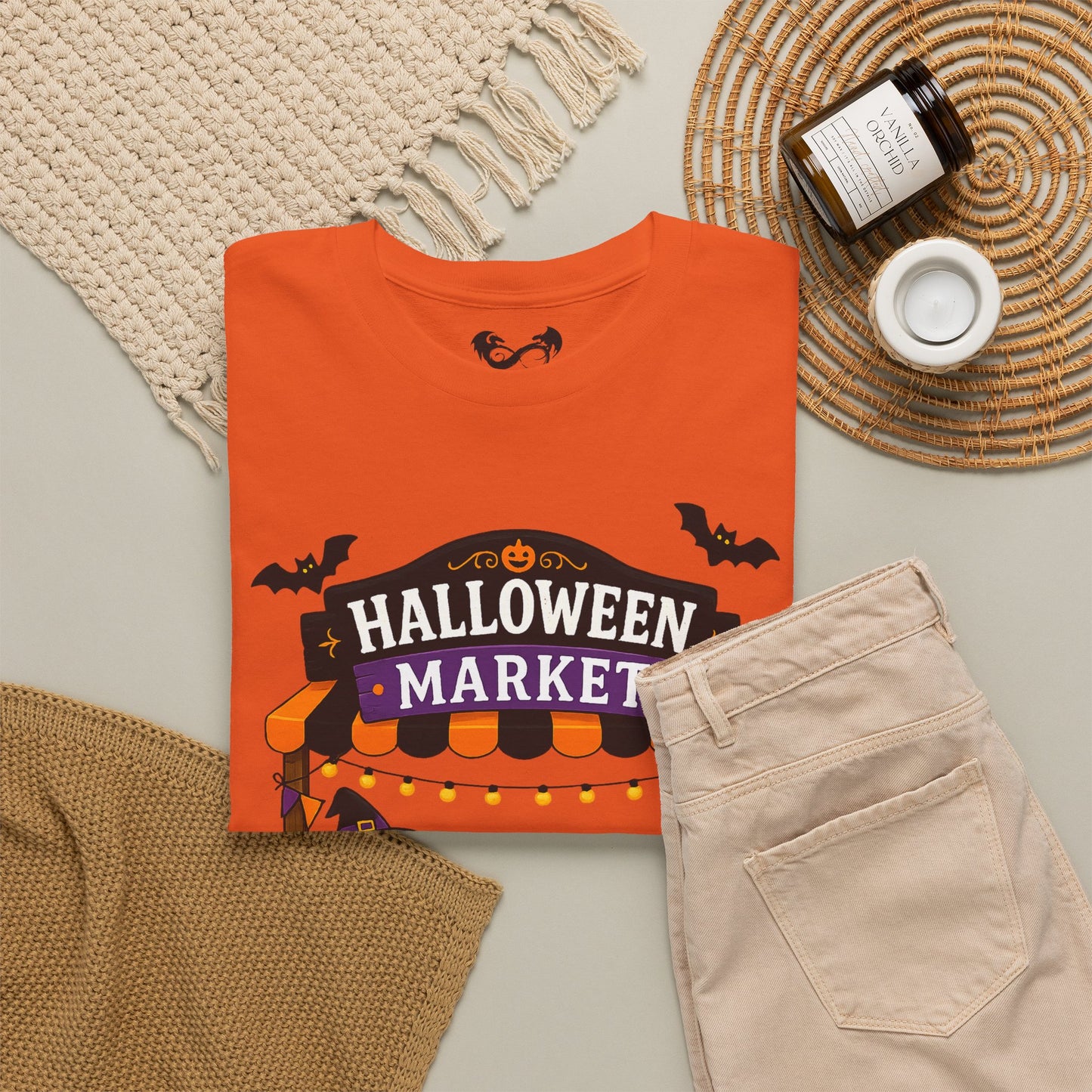 Halloween Market Comfortable Cotton T-Shirt