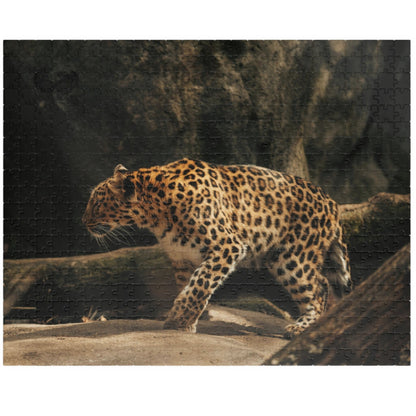 Unleash your wild side with our Stalking Leopard Puzzle! Challenge yourself with 110 to 1014 pieces of fierce feline action. Let the stalking begin as you put together this dynamic image of a sleek and powerful leopard. Embrace the thrill of the hunt and complete this puzzle today!