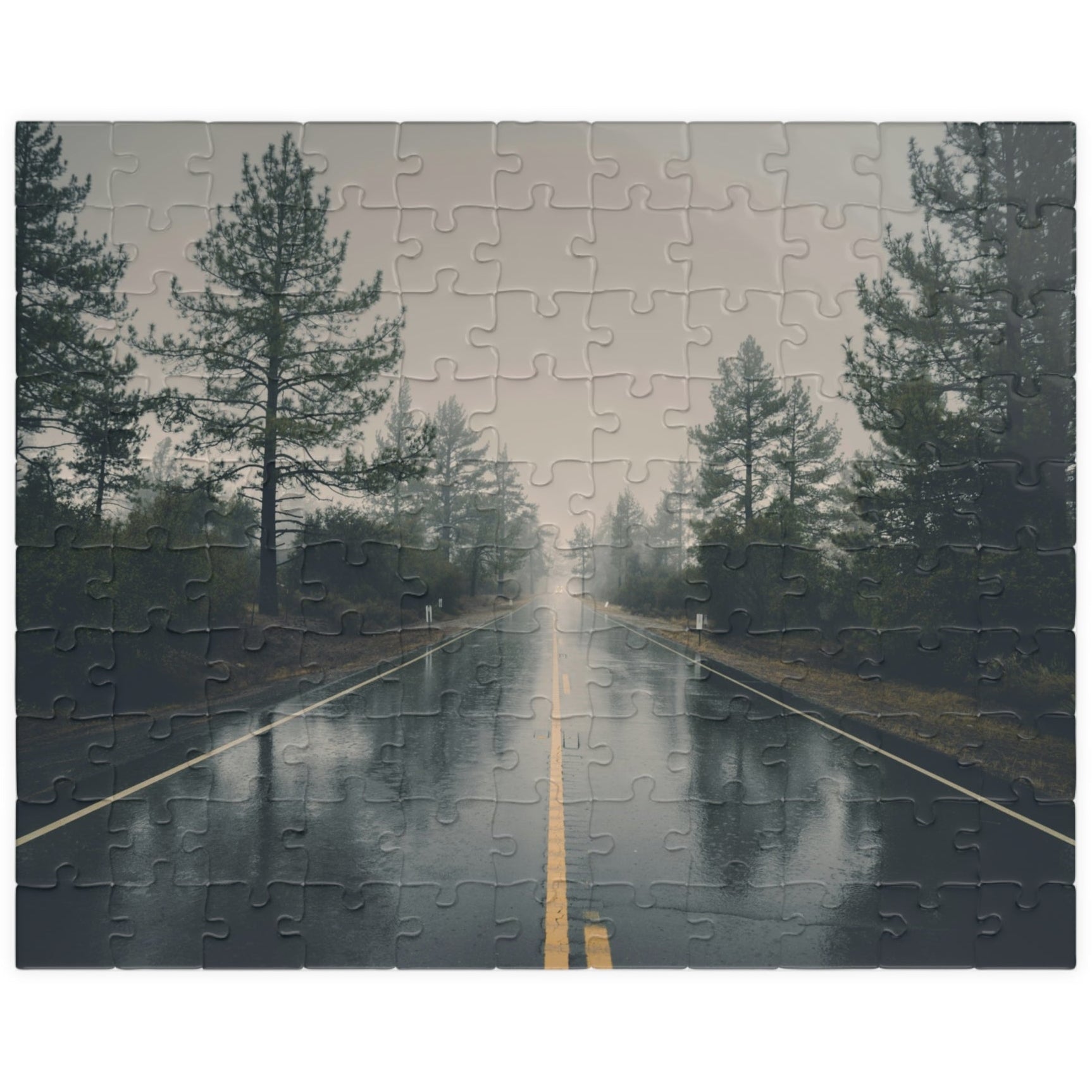 Embark on an adventurous journey with our Misty Rainy Road Trip Puzzle! With 110 to 1014 pieces, this challenging puzzle will keep you on the edge of your seat as you piece together a beautiful highway scene in the midst of a storm. Unleash your inner risk-taker and conquer this puzzle today!