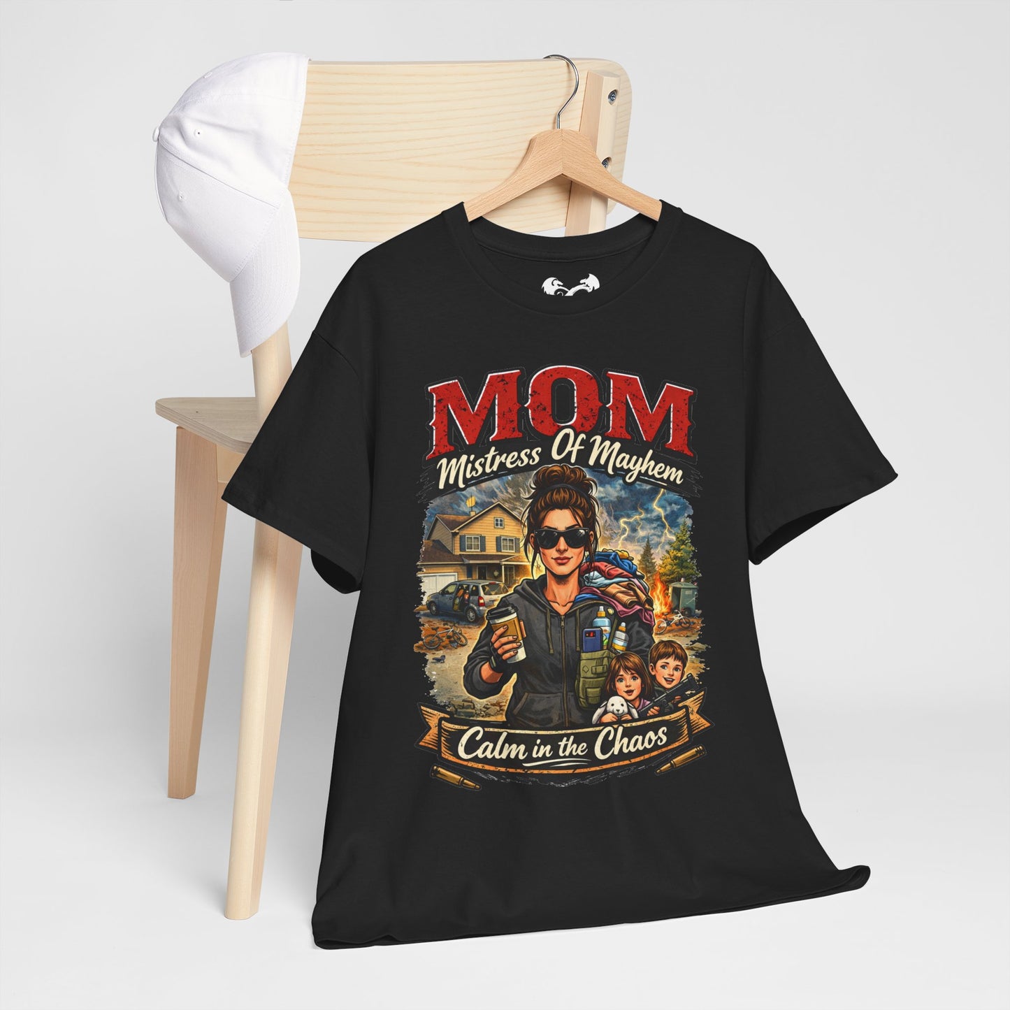 M.O.M. Mistress of Mayhem at Home Comfortable Cotton T-Shirt