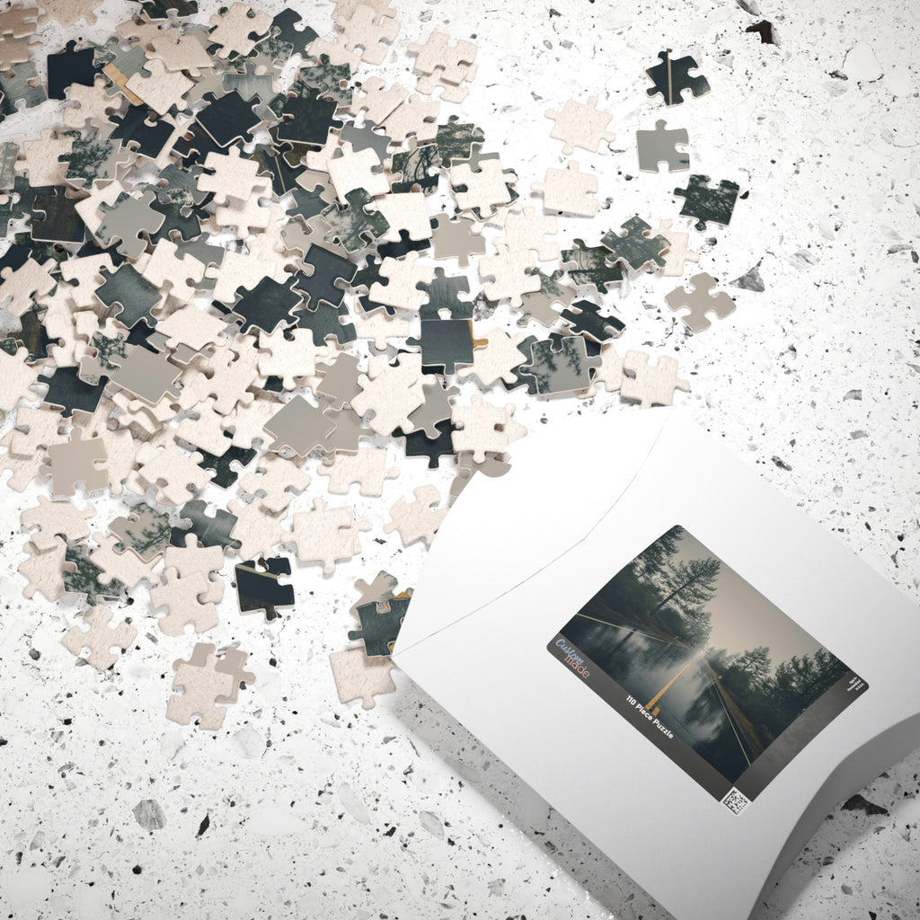 Embark on an adventurous journey with our Misty Rainy Road Trip Puzzle! With 110 to 1014 pieces, this challenging puzzle will keep you on the edge of your seat as you piece together a beautiful highway scene in the midst of a storm. Unleash your inner risk-taker and conquer this puzzle today!