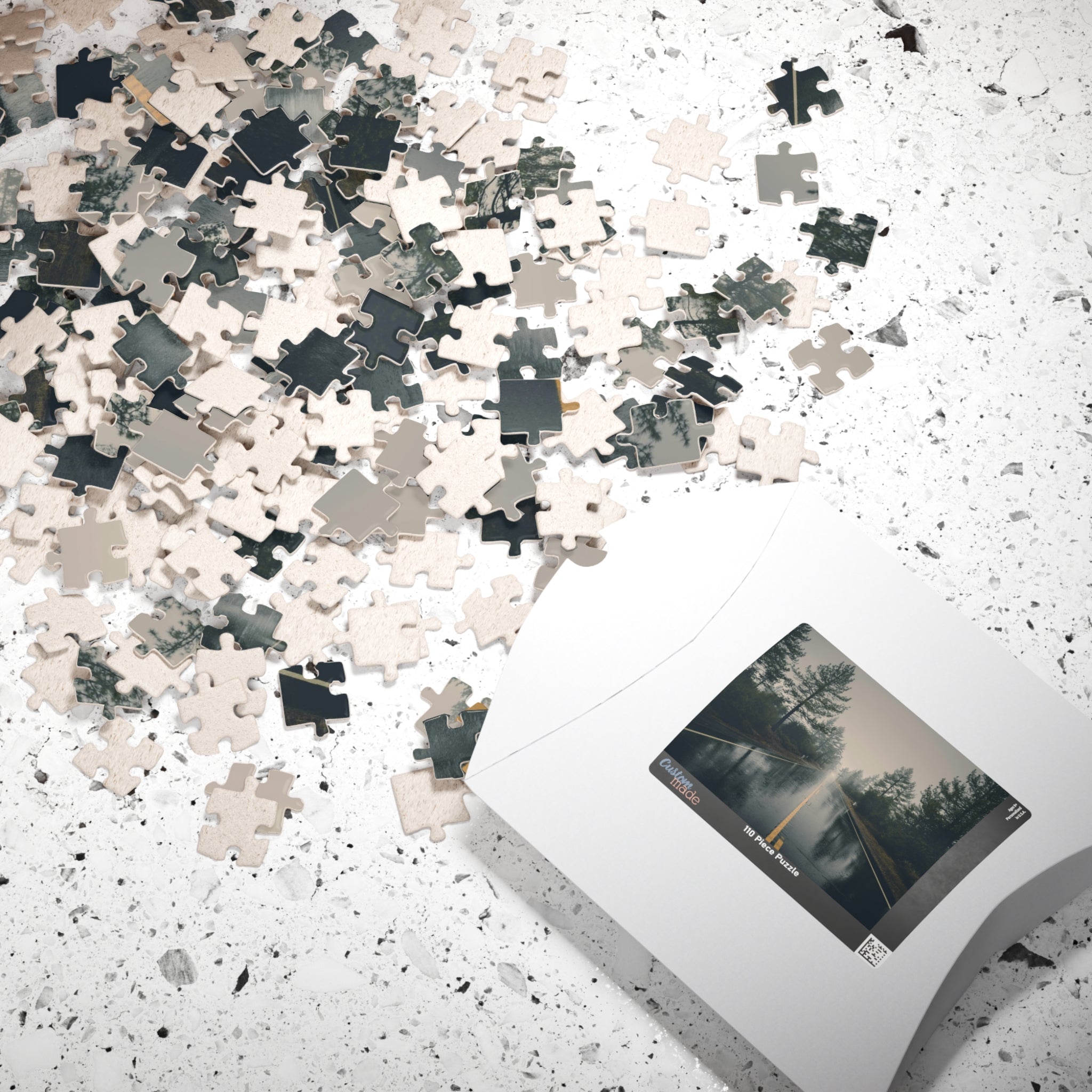 Embark on an adventurous journey with our Misty Rainy Road Trip Puzzle! With 110 to 1014 pieces, this challenging puzzle will keep you on the edge of your seat as you piece together a beautiful highway scene in the midst of a storm. Unleash your inner risk-taker and conquer this puzzle today!
