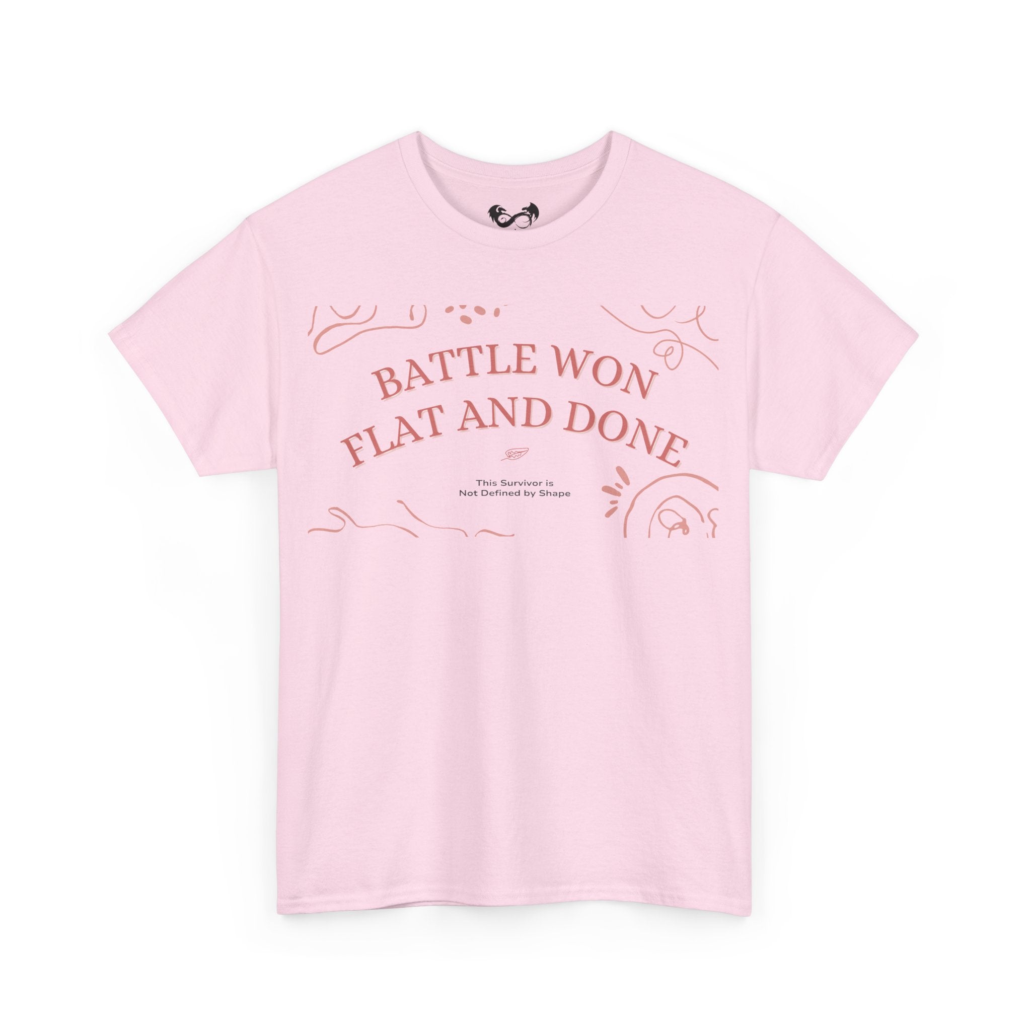 The Battle Won, Flat and Done Heavy Cotton Tee is the ultimate combination of style and comfort. Made with high-quality heavy cotton, this tee is durable and soft to the touch. Perfect for everyday wear or a night out, you'll always feel confident and ready to take on the day in this stylish tee.