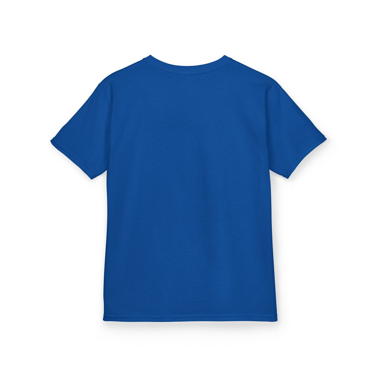 Navy blue t-shirt on a white background
