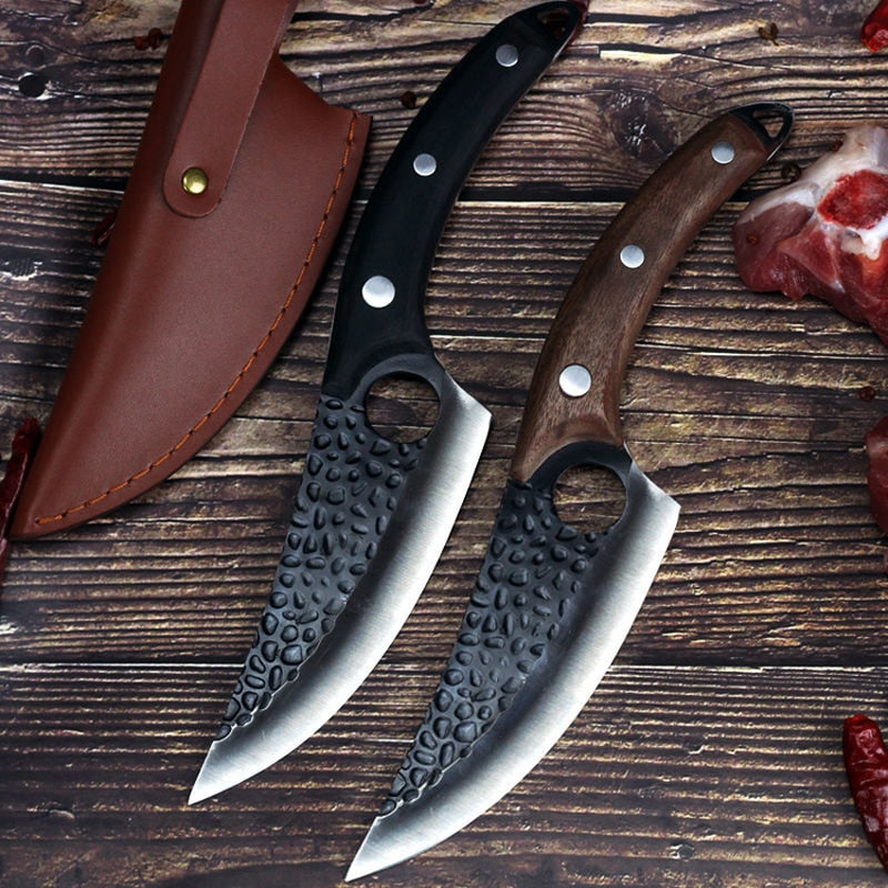 High Clad Steel Forged Serbian Butcher Knife