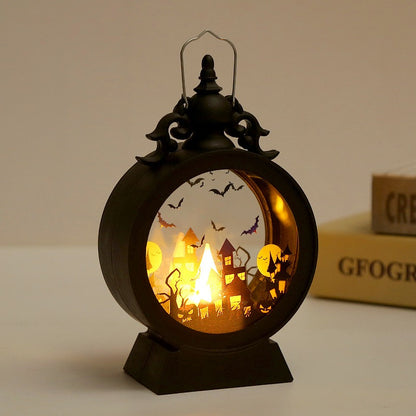 Portable Retro Halloween Decorative LED Wind Lanterns