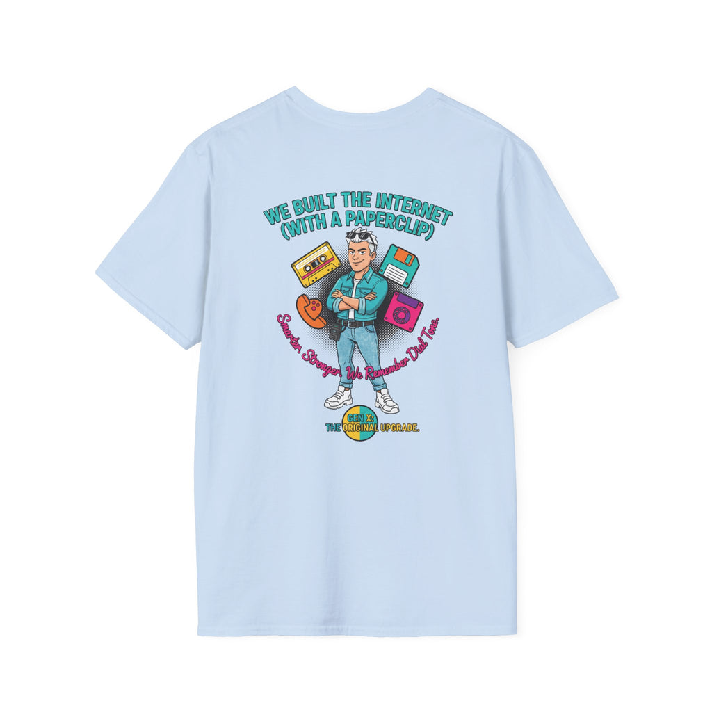 Retro Tech  "We Built the Internet With a Paperclip" Lightweight Comfortable Tee