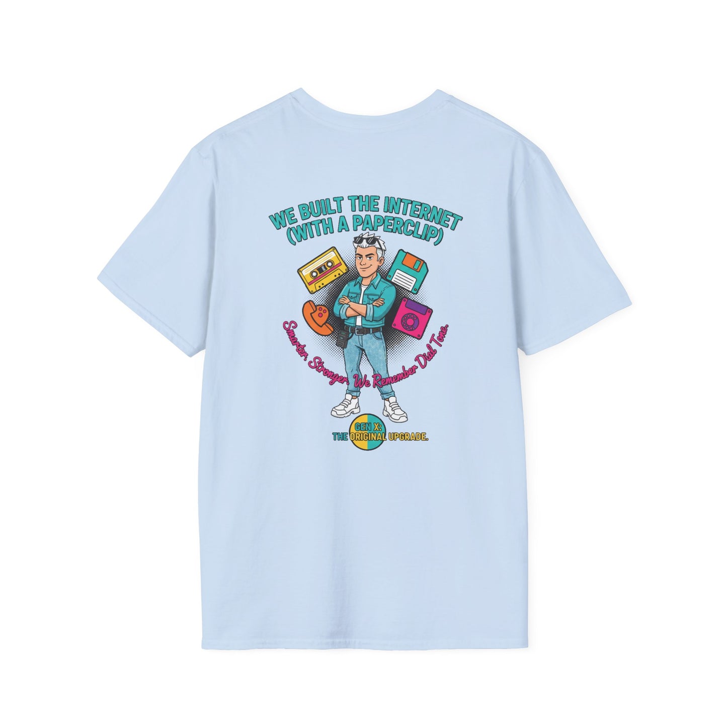 Retro Tech  "We Built the Internet With a Paperclip" Lightweight Comfortable Tee