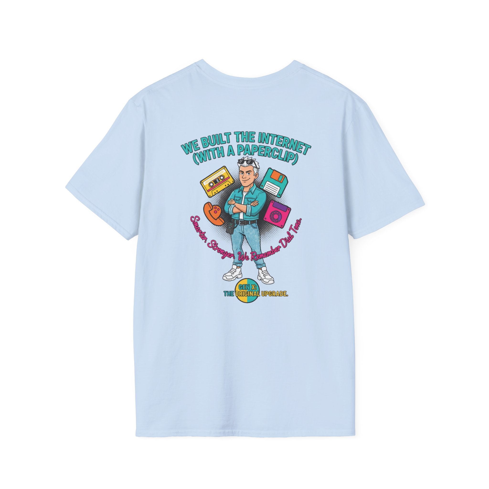 Retro Tech  "We Built the Internet With a Paperclip" Lightweight Comfortable Tee