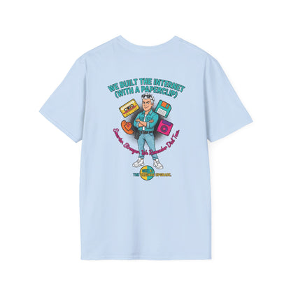 Retro Tech  "We Built the Internet With a Paperclip" Lightweight Comfortable Tee