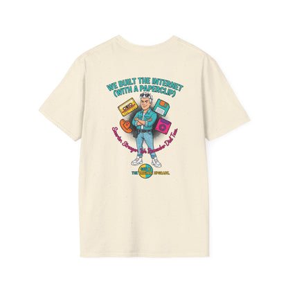 Retro Tech  "We Built the Internet With a Paperclip" Lightweight Comfortable Tee