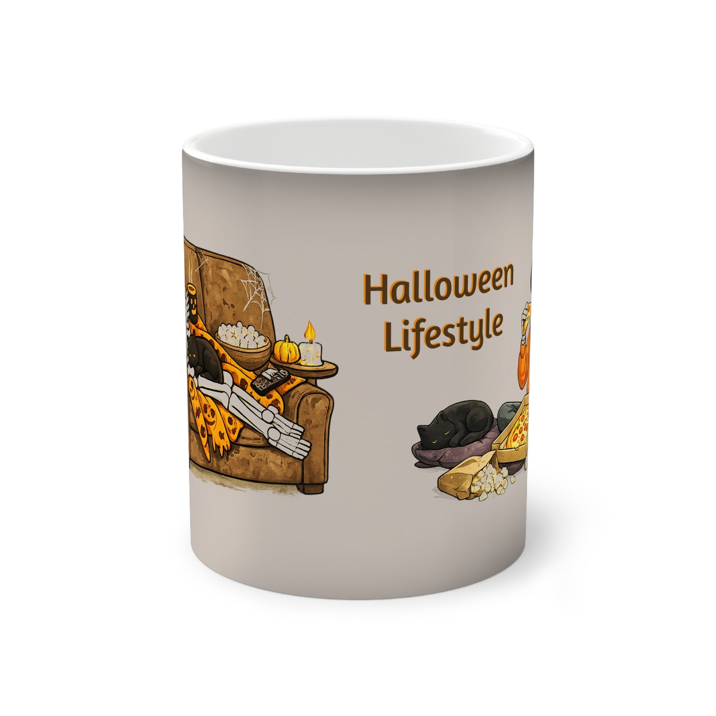 Color-Changing "Halloween Lifestyle" Skeleton Mug (11 oz)